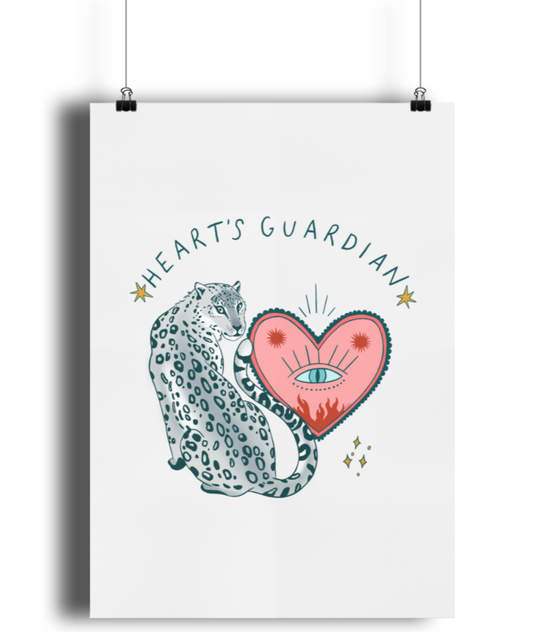 HEARTS GUARDIAN (Teal) - Fine Art Print