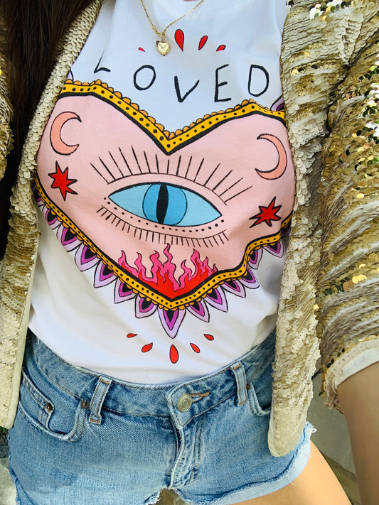 LOVED. White short sleeved teeshirt